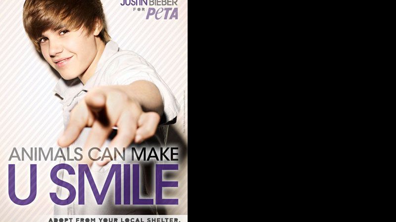 Justin Bieber aparece em campanha em prol da adoção de animais - Reprodução