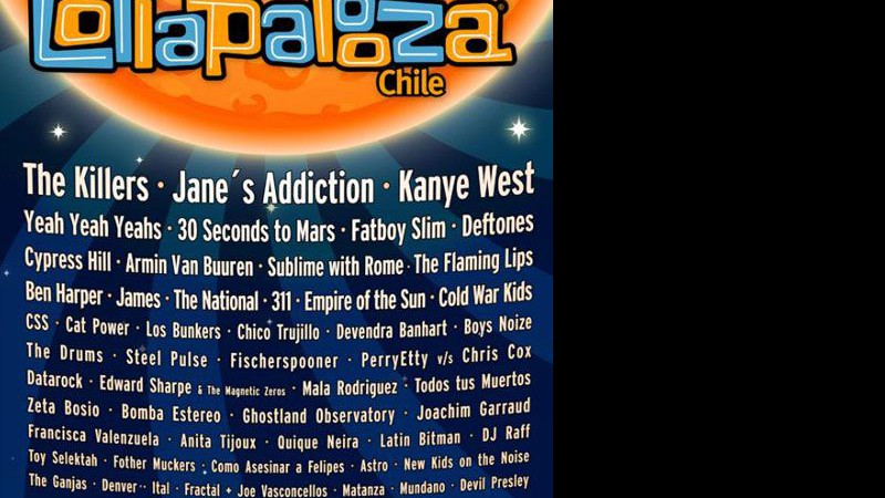 Lollapalooza Chile, que acontece em abril, tem line-up divulgado - Reprodução