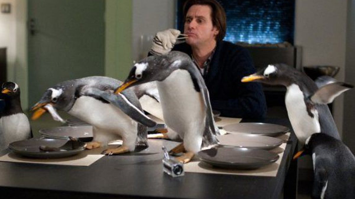 Jim Carrey em cena da comédia <i>Os Pinguins do Papai</i> - Divulgação