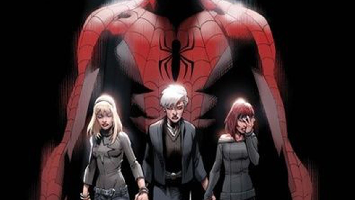 Capa de <i>Ultimate Fallout #1</i>, com Gwen Stacy, May Parker e Mary Jane Watson - Reprodução/Marvel.com