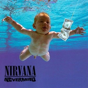 A famosa capa de <i>Nevermind</i>, do Nirvana, que foi banida do Facebook - Reprodução