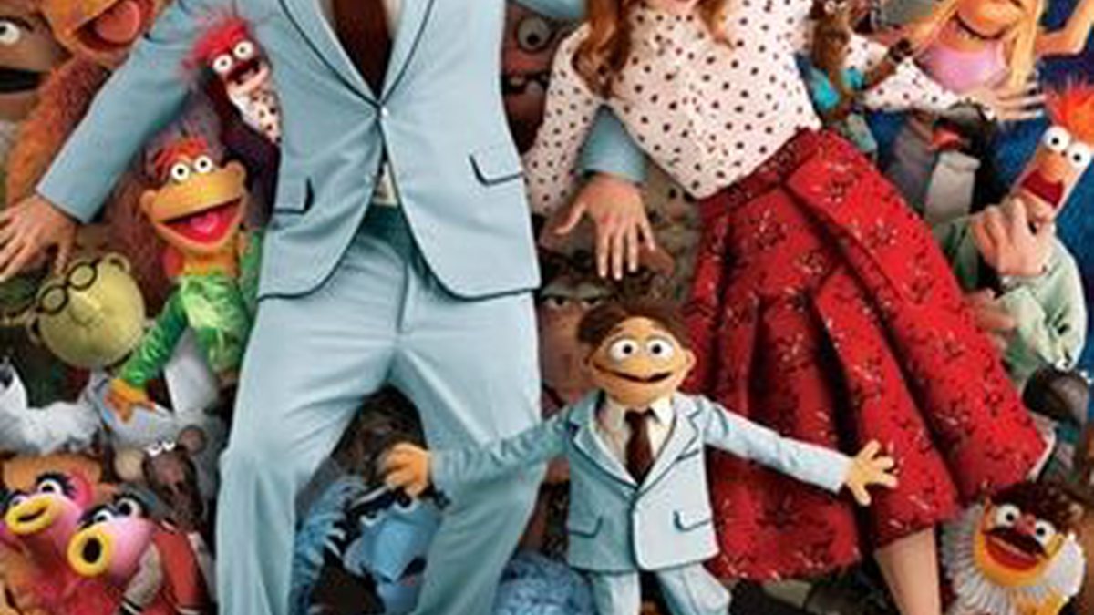 Jason Segel e Amy Adams em pôster de <i>Os Muppets</i> - Divulgação