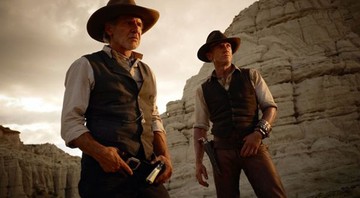 Harrison Ford e Daniel Craig em cena de <i>Cowboys & Aliens</i> - Divulgação