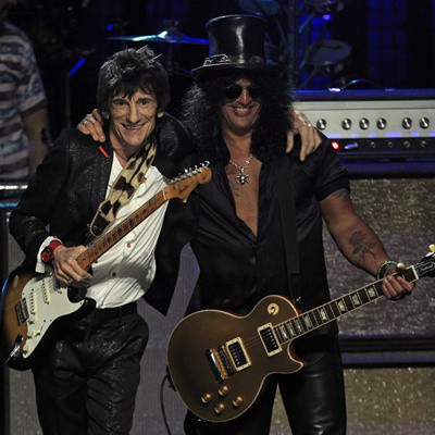 Hall da Fama - Slash e Ron Wood - AP