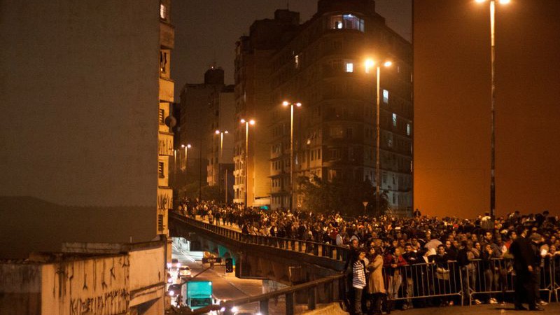 Fila quilométrica se formou no Minhocão no evento Chefs na Rua - Gus Lanzetta