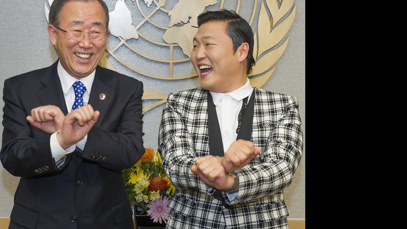 Psy e Ban Ki-moon - AP