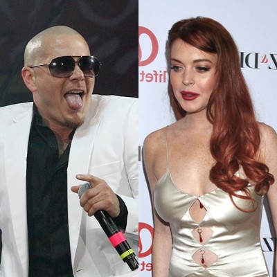 Pitbull e Lindsay Lohan - AP