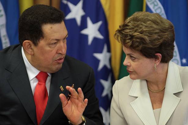 Dilma Rousseff e Hugo Chávez - AP