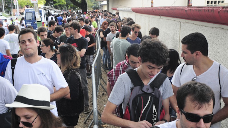 No início do festival, as filas não eram assustadoras.  - Carolina Vianna