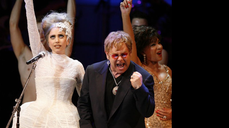 Elton John e Lady Gaga - AP