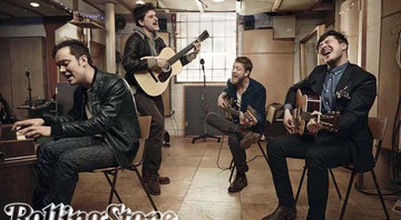 <b>Desplugados</b> (A partir da esq.) Ben Lovett, Winston Marshall, Ted Dwane e Marcus Mumford - Sam Jones