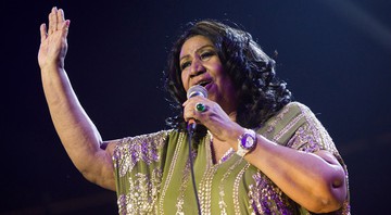 Um dos últimos shows da carreira de Aretha, antes de ela cancelar as performances marcadas para junho. Na foto, ela canta no festival de música gospel McDonald's Gospelfest. A apresentação foi em Prudential Center Newark, em Nova Jersey. - AP