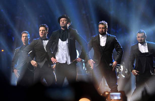 O 'N Sync fez uma participação relâmpago no VMAs - John Shearer/AP