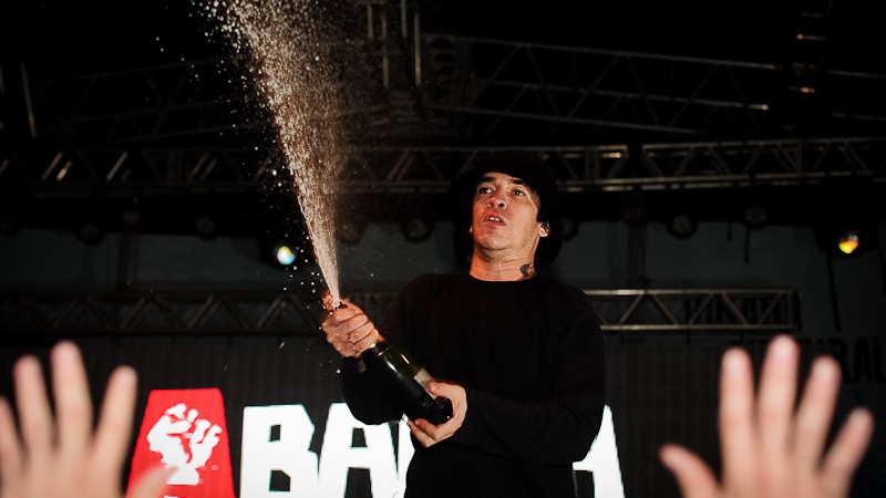 “Não quero roubar o lugar de ninguém, só quero continuar o que a gente estava fazendo”, disse Champignon durante show d'A Banca na Virada Cultural 2013  - Rogério Motoda