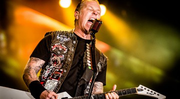 A banda liderada por James Hetfield tocou por mais de duas horas, para o delírio dos fãs que lotaram a Cidade do Rock – como todos os outros seis dias.  - Fernando Schlaepfer / I Hate Flash / Divulgação