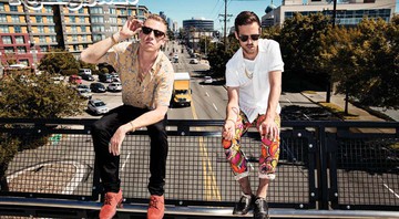 <b>Incansáveis</b>
Macklemore e o produtor Ryan Lewis, em Seattle. Até o final do ano, a dupla terá feito 200 shows - Peter Yang