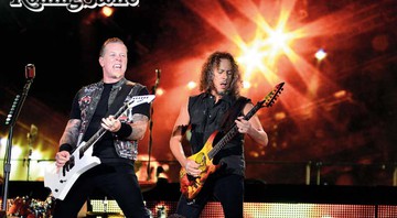 <b>EFICIÊNCIA</b>
James Hetfield e Kirk Hammett: o Metallica fez bonito. - Rafael Arruda/Estácio de Sá