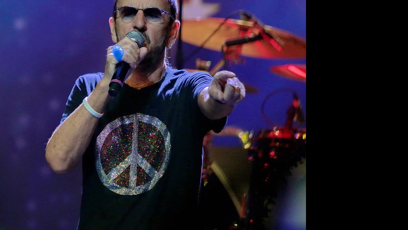 Ringo Starr fez show acompanhado da All-Starr Band, no Credicard Hall, em São Paulo. - MRossi / T4F / Divulgação