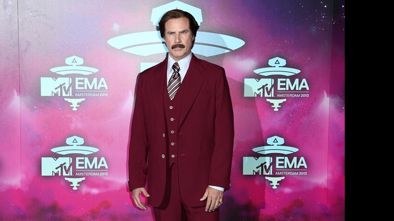 O ator Will Ferrell compareceu à cerimônia como Ron Burgundy, personagem do filme <i>O Âncora</i>. - Joel Ryan/AP