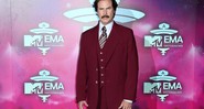 O ator Will Ferrell compareceu à cerimônia como Ron Burgundy, personagem do filme <i>O Âncora</i>. - Joel Ryan/AP