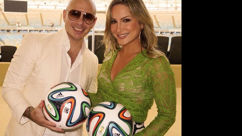 Pitbull e Claudia Leitte - Reprodução / Twitter