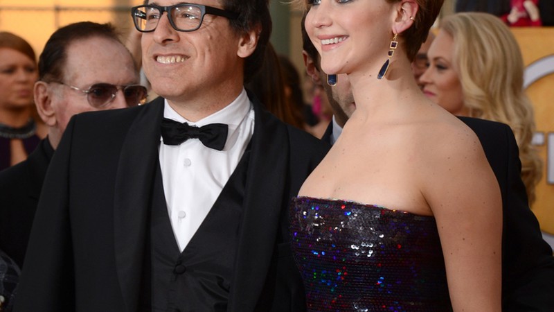 David O. Russell e Jennifer Lawrence - Jordan Strauss/AP