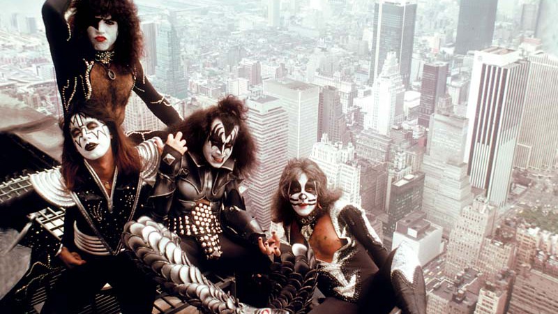 REIS DE NOVA YORK
(A partir da esq., de cima para baixo) Paul Stanley, Ace Frehley, Gene Simmons e Peter Criss - Barry levine/kiss catalog ltd. 