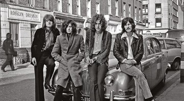 <b>No Passado</b><br>

John Paul Jones, Jimmy Page, Robert Plant e John Bonham em 1968. - Getty Images