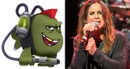 Ozzy Osbourne e peixe Sid Fishy - Montagem/Paul A. Hebert/AP