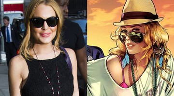 Lindsay Lohan e Lacey Jonas - GTA V - Charles Sykes/AP/Montagem