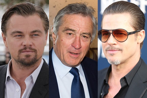 Brad Pitt, Leonardo DiCaprio, Robert De Niro - AP/Montagem