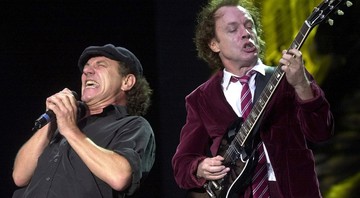 Brian Johnson e Angus Young, do AC/DC - Markus Stuecklin/AP