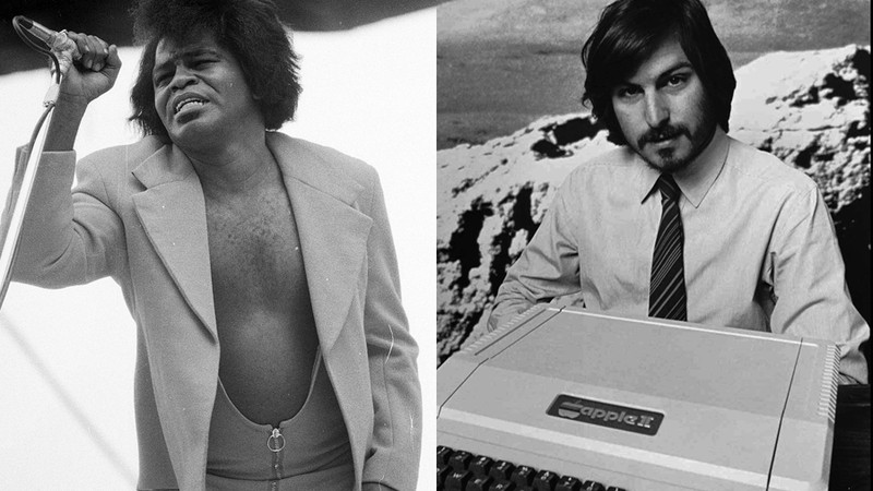 Montagem com James Brown e Steve Jobs - Allan Green/Apple/AP