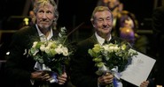 A cozinha original do Pink Floyd: o baixista Roger Waters e o baterista Nick Mason - Mats Andersson/AP