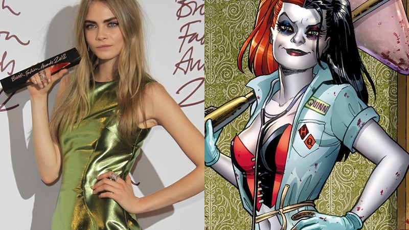 Cara Delevingne pode interpretar Harley Quinn no filme do <i>Esquadrão Suicida</i>. No Brasil, a personagem é conhecida como Arlequina. - Montagem/AP