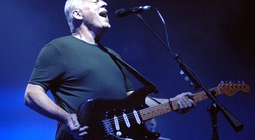 David Gilmour se apresenta na Itália, em 2006, na turnê do último disco solo dele, <i>On the Island</i>

 - Luigi Costantini/AP