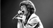 Mick Jagger, vocalista dos Rolling Stones, se apresenta diante de 10 mil fãs no Lakeland Civic Center, nos Estados Unidos, em junho de 1978 
 - Kathy Willens/AP