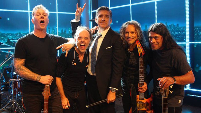 Galeria - Metallica na TV (com Craig Ferguson) - Reprodução/Facebook