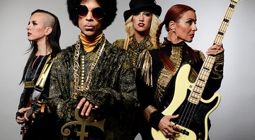 <b>Com as mulheres:</b> Prince e as garotas do 3rdEyeGirl. - Divulgação