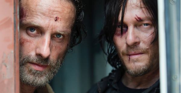 Rick (Andrew Lincoln) e Daryl (Norman Reedus) na quinta temporada de <i>The Walking Dead</i> - Divulgação