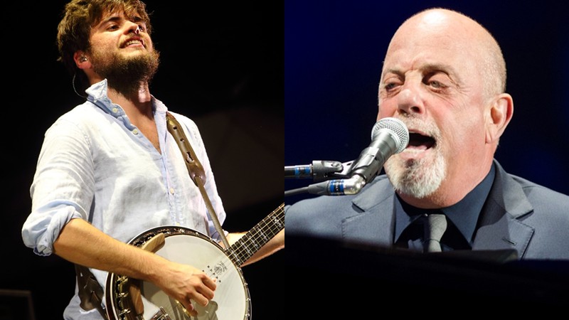 Mumford and Sons (à esquerda) e Billy Joel (à direita) - AP