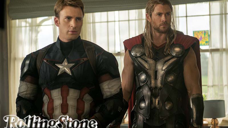 JUNTOS DE NOVO

Chris Evans (à esq.) e Chris Hemsworth na pele de Capitão América e Thor em Era de Ultron.