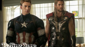 JUNTOS DE NOVO

Chris Evans (à esq.) e Chris Hemsworth na pele de Capitão América e Thor em Era de Ultron.