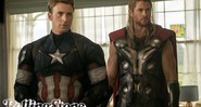 JUNTOS DE NOVO

Chris Evans (à esq.) e Chris Hemsworth na pele de Capitão América e Thor em Era de Ultron.