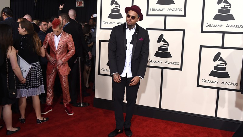 Rapper durante o Grammy Awards de 2015 - Jordan Strauss/AP