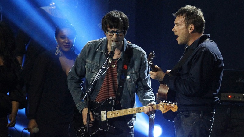 Graham Coxon e Damon Albarn, do Blur - Joel Ryan/AP