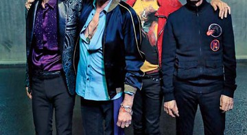 (A partir da esq.) Jagger, Richards, Ron Wood e Charlie Watts estão prontos para a estrada - Claude Gassian