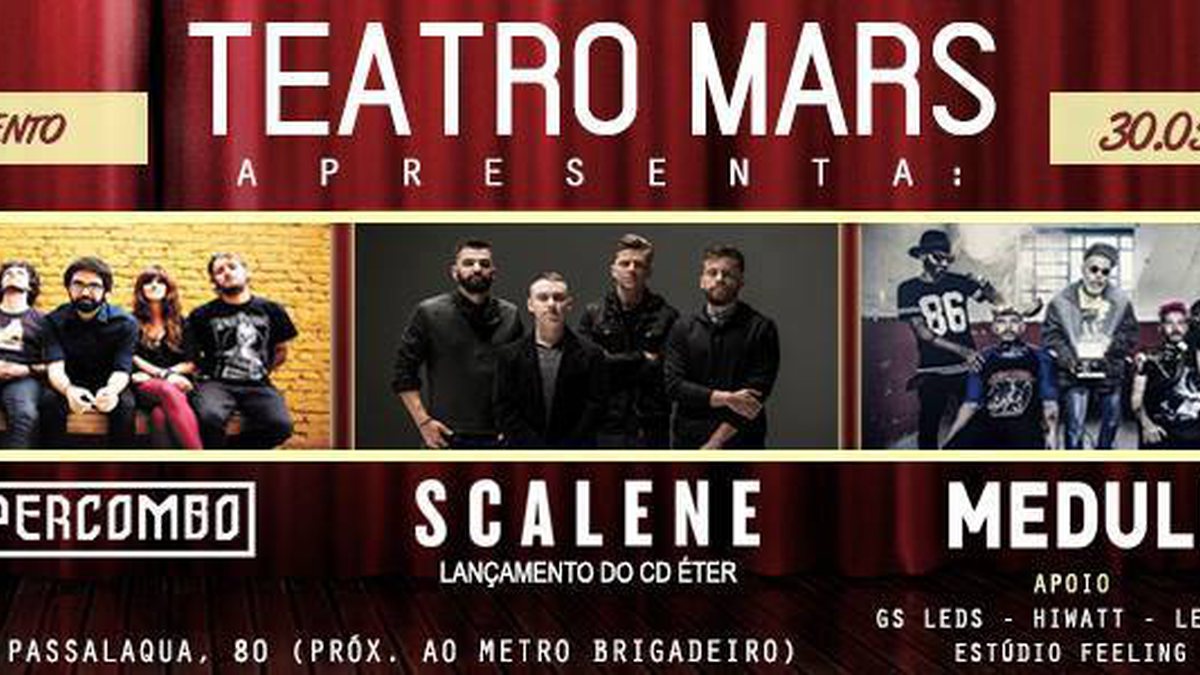 Scalene, Supercombo e Medulla em São Paulo. - Divulgação