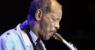 Saxofonista Ornette Coleman em apresentação na Alemanha, em 2007. - AP