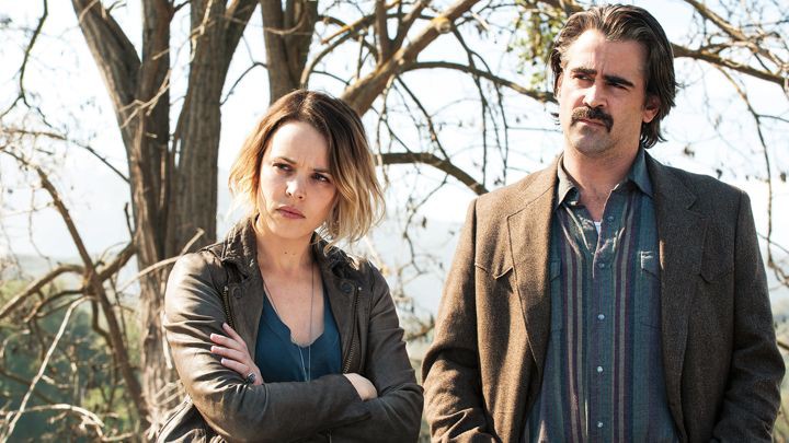 Colin Farrell e Rachel McAdams na segunda temporada de <i>True Detective</i>. - Divulgação